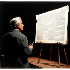 Executive Man Using Laptop for Business Presentation