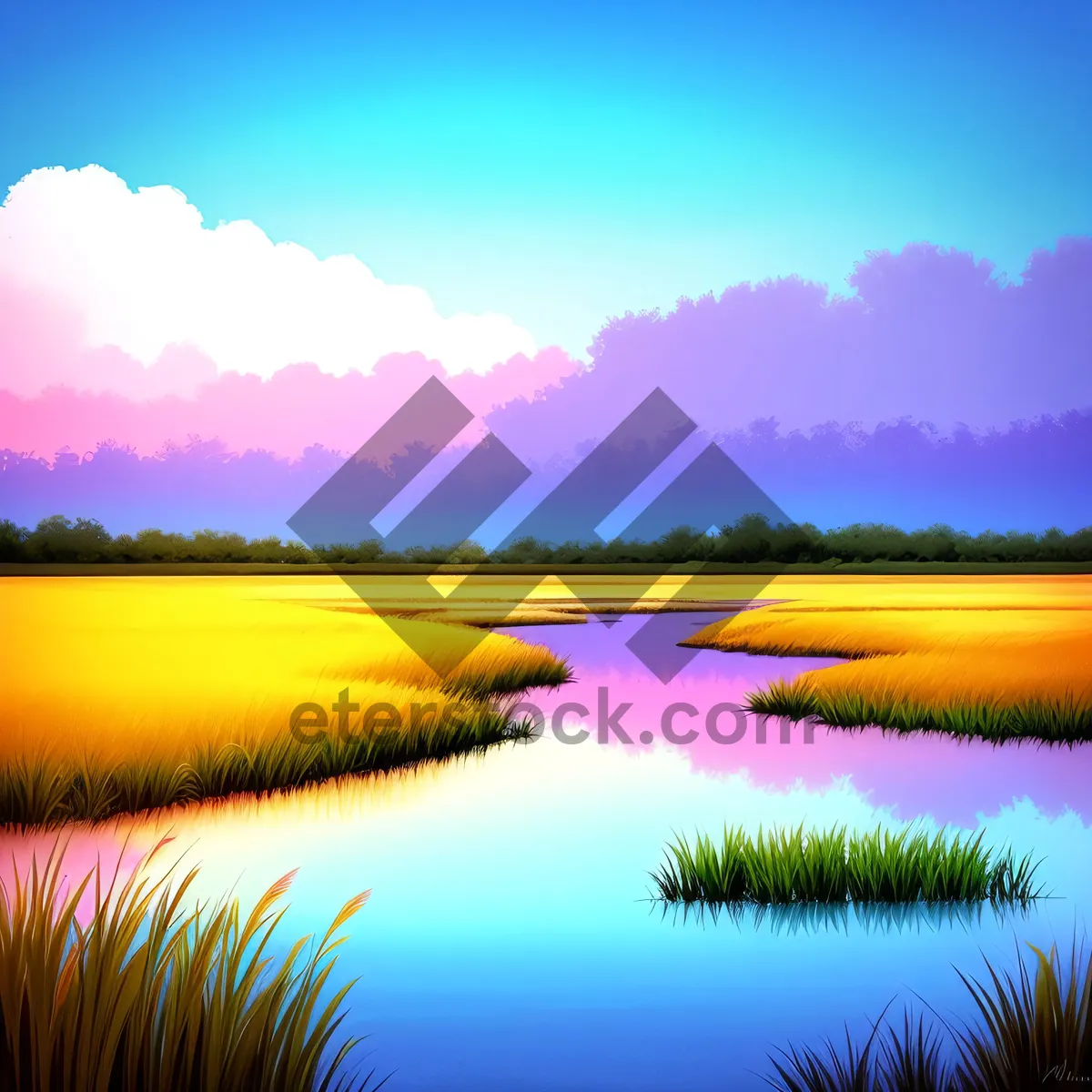 Picture of Serene Sunset over Reflection Lake