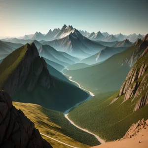 Majestic Mountain Tent Amidst Breathtaking Landscape