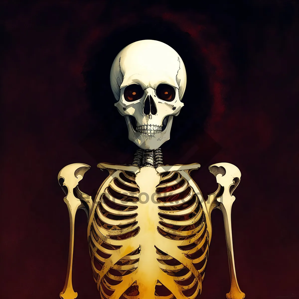 Picture of Spooky 3D Skeleton Mask - Frightening Anatomy