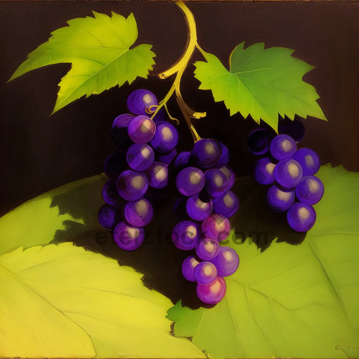 Picture of Festive Grape Currant Tree Ornament in Colorful Celebration