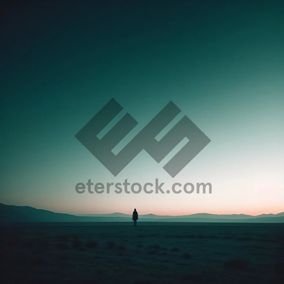 Picture of Golden Horizon: Tranquil Valley Under Clear Skies
