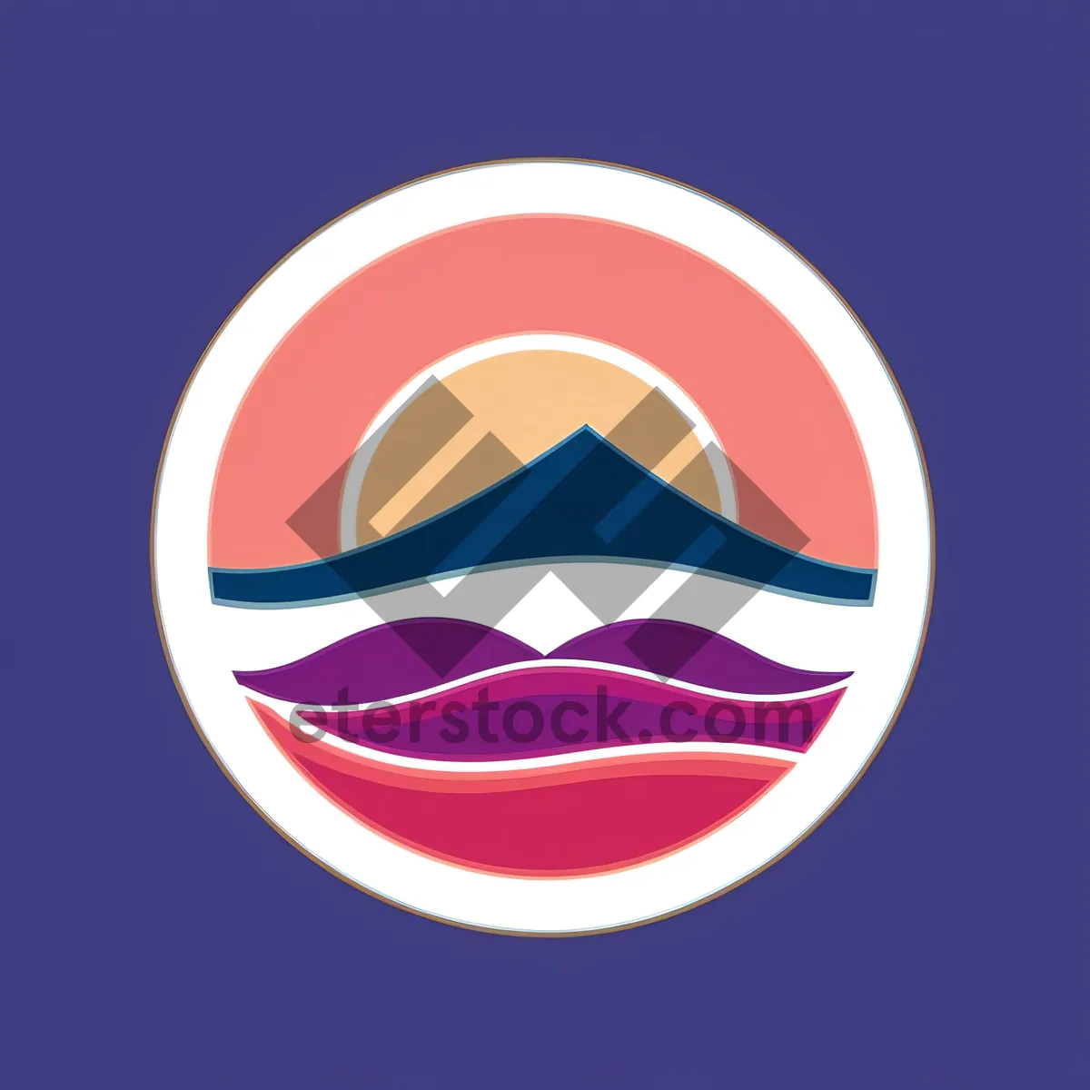 Picture of Patriot Round Flag Icon - Symbolizing National Pride