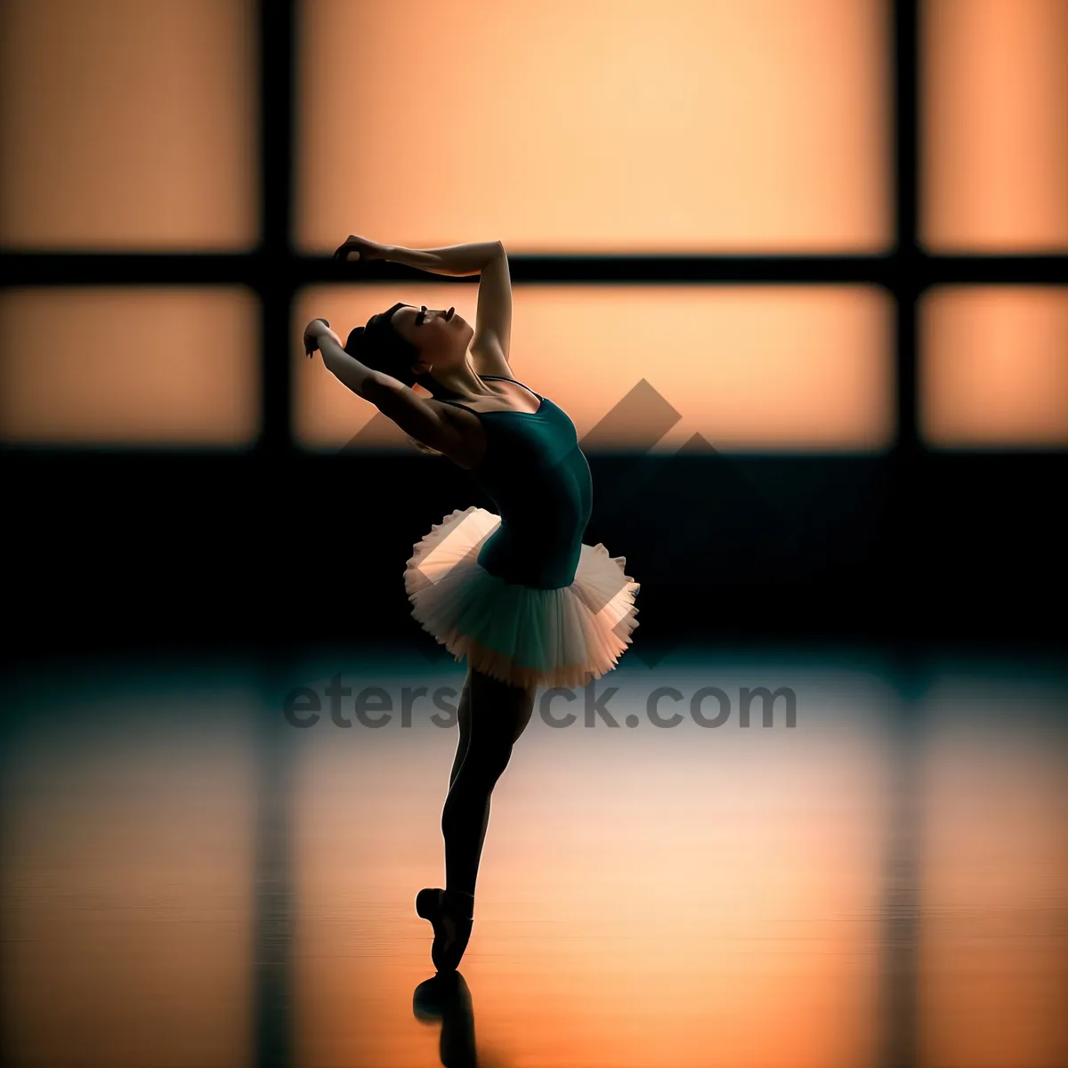 Picture of Dynamic Dance Silhouette: Elegance in Motion