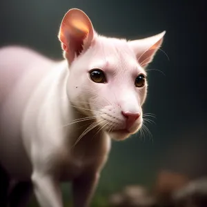 Curious Kitty with Fluffy Ears and Adorable Eyes