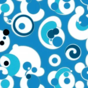 Modern Graphic Circle Pattern with Seamless Bubbles