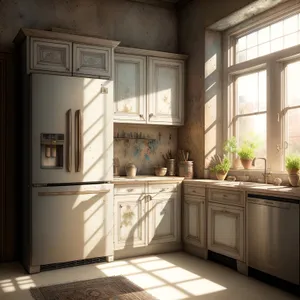 Modern luxury kitchen with sleek wood cabinetry