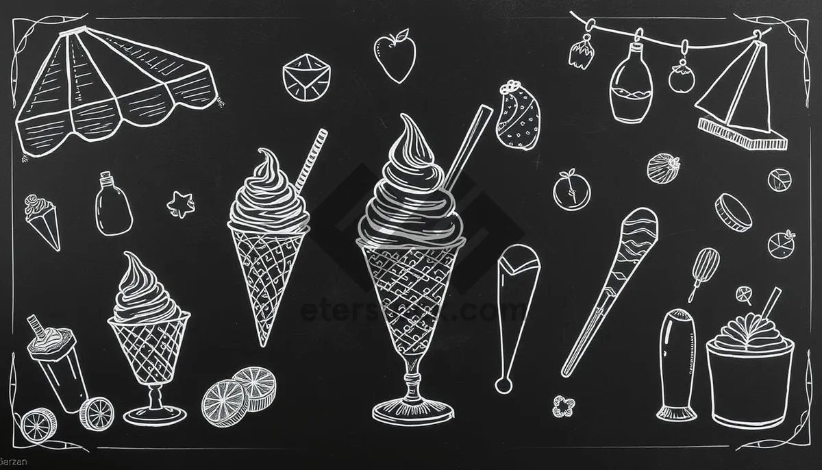 Picture of Black Glass Art Design Shape