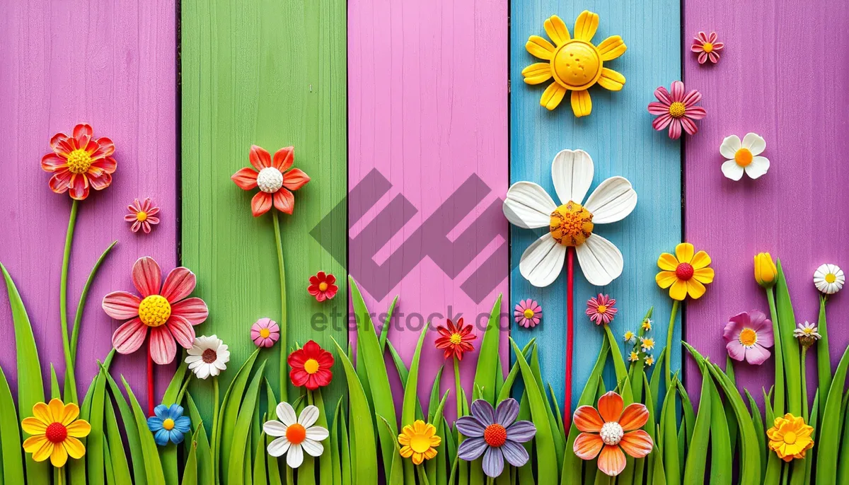 Picture of Colorful Floral Bouquet in Pink and Yellow