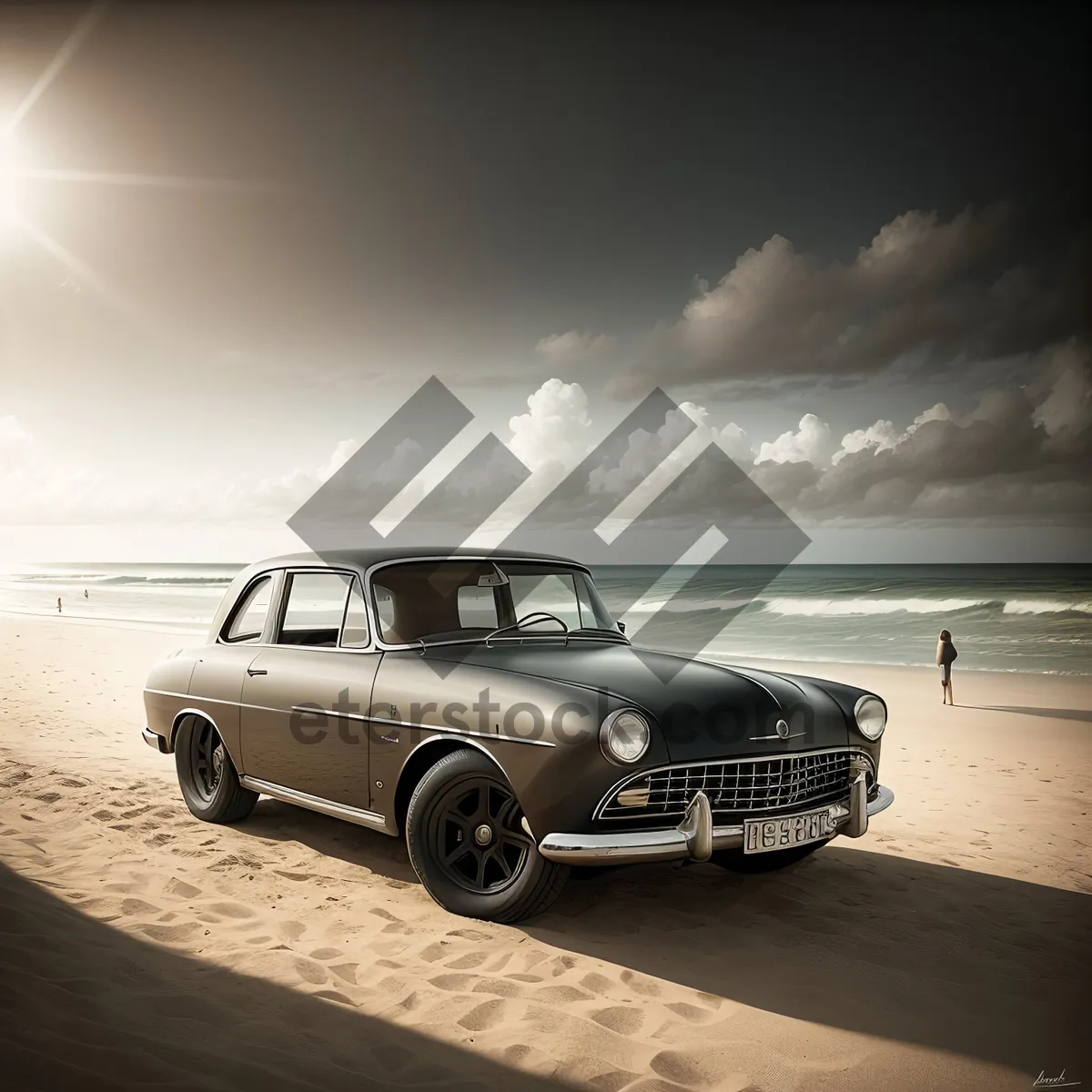 Picture of Fast and Furious: Modern Luxury Car on the Beach