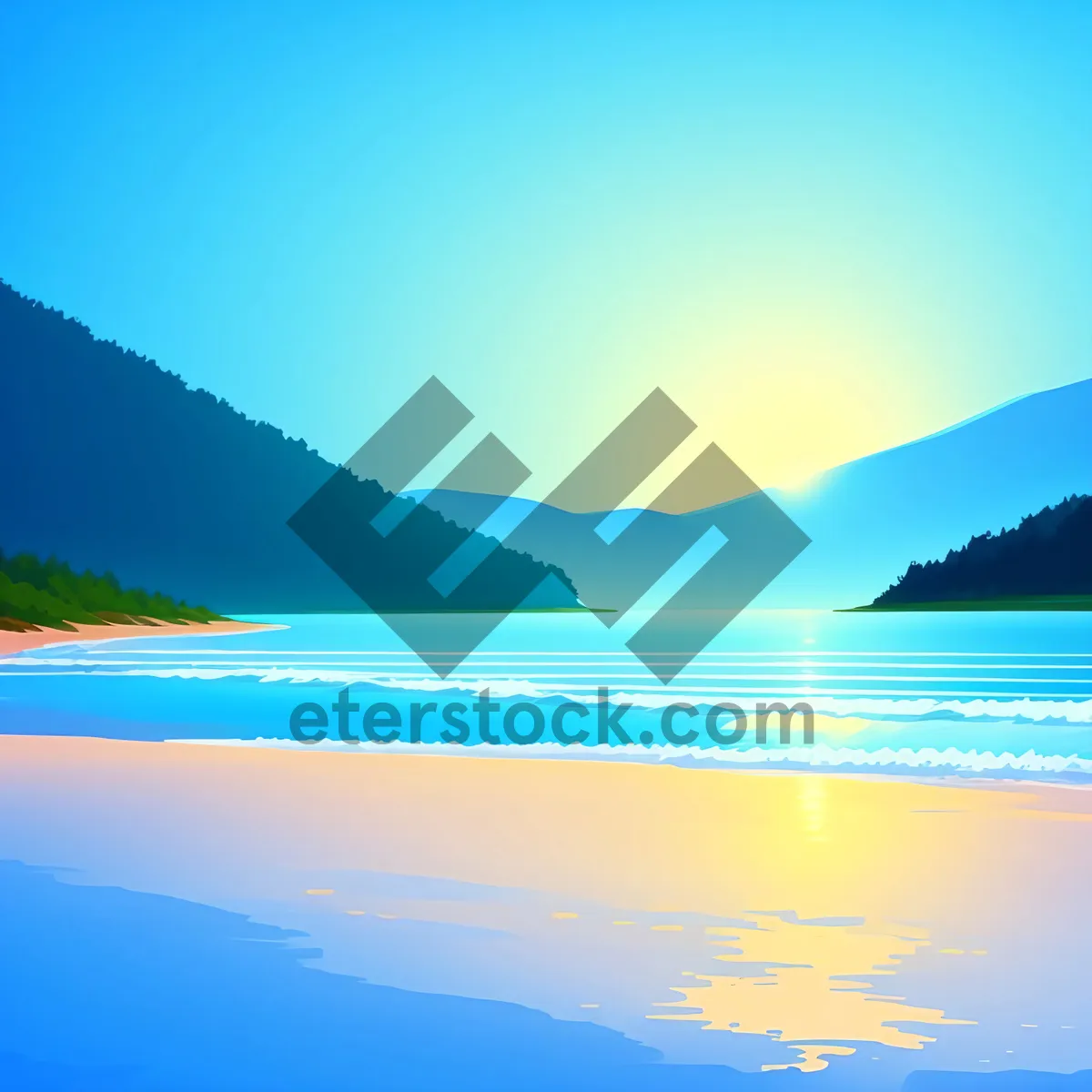 Picture of Serene beach sunset over turquoise ocean"
or
"Tropical island paradise at sunrise"
or
"Sun-kissed coastline with crashing waves"
or
"Seaside perfection on a summer vacation"
or
"Idyllic oceanic getaway with stunning sunset