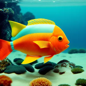 Colorful Reef Fish in Stunning Underwater Aquarium