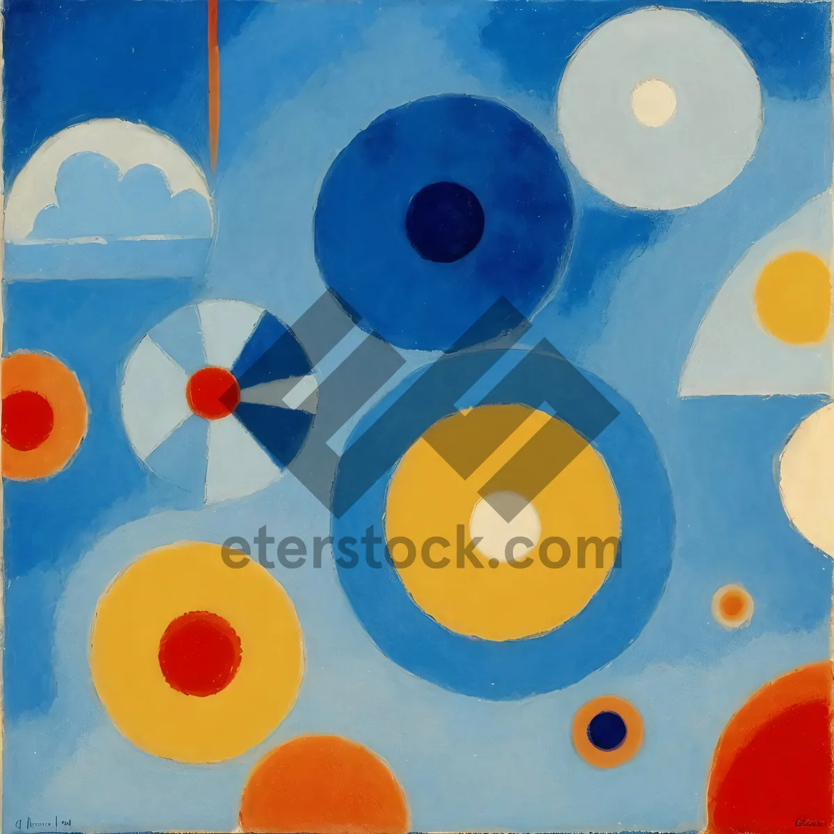 Picture of Retro Polka Dot Circle Pattern Wallpaper