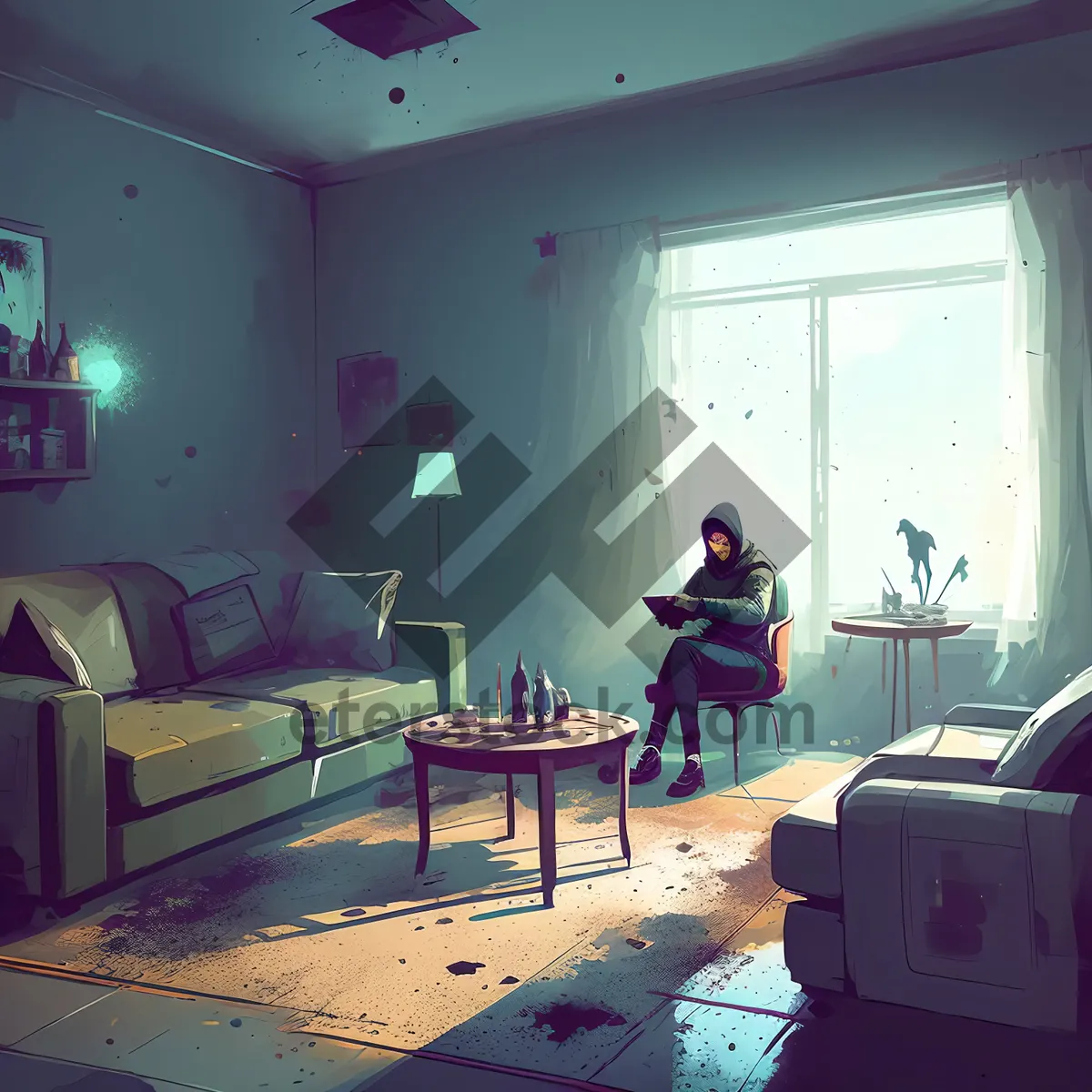 Picture of Modern Interior Design with Luxurious Furniture and Lighting