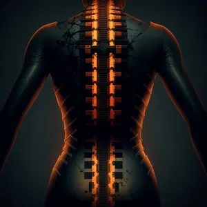 Skeletal Anatomy X-Ray Revealing Spine and Torso