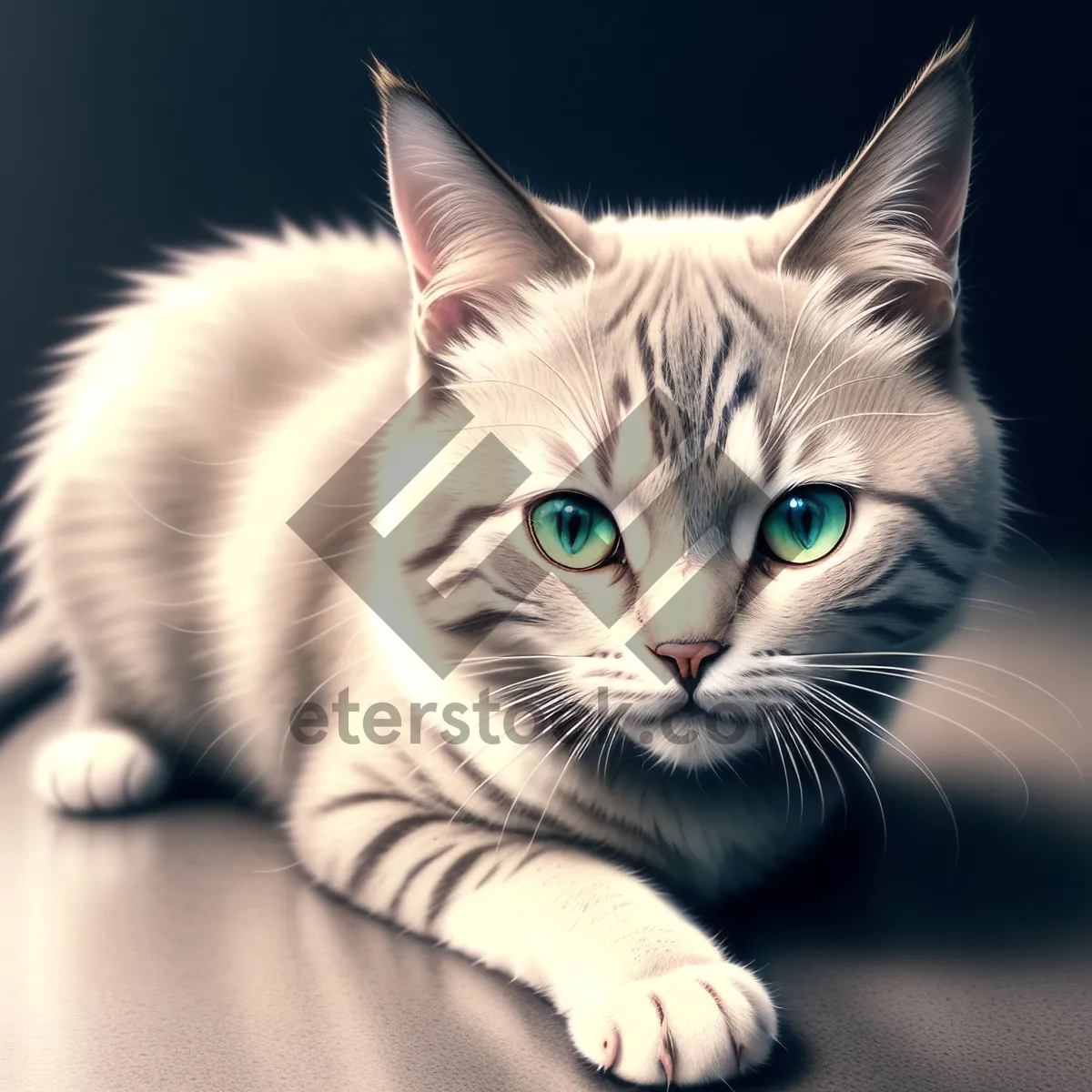 Picture of Cute and Curious Kitty with Fluffy Fur