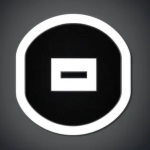 Modern Black Button Key Icon