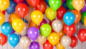 Colorful Balloon Party Decoration for Birthday Celebration