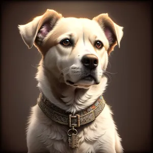 Adorable Studio Portrait of a Purebred Retriever Puppy