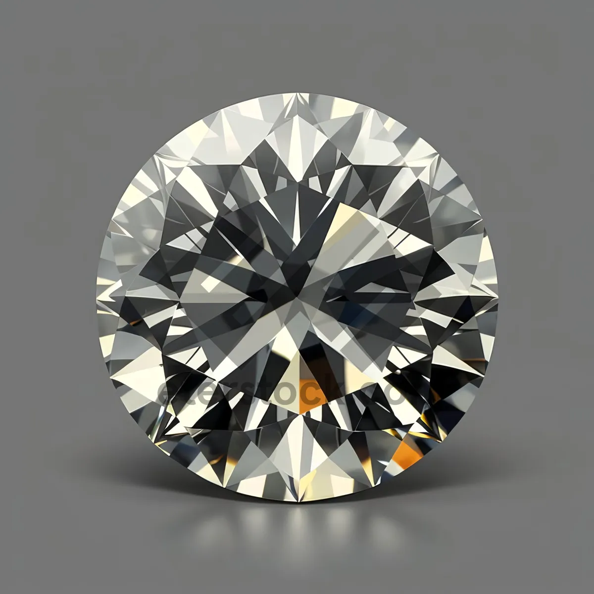 Picture of Shimmering Jewel: Brilliant Diamond Reflecting Wealth and Luxury