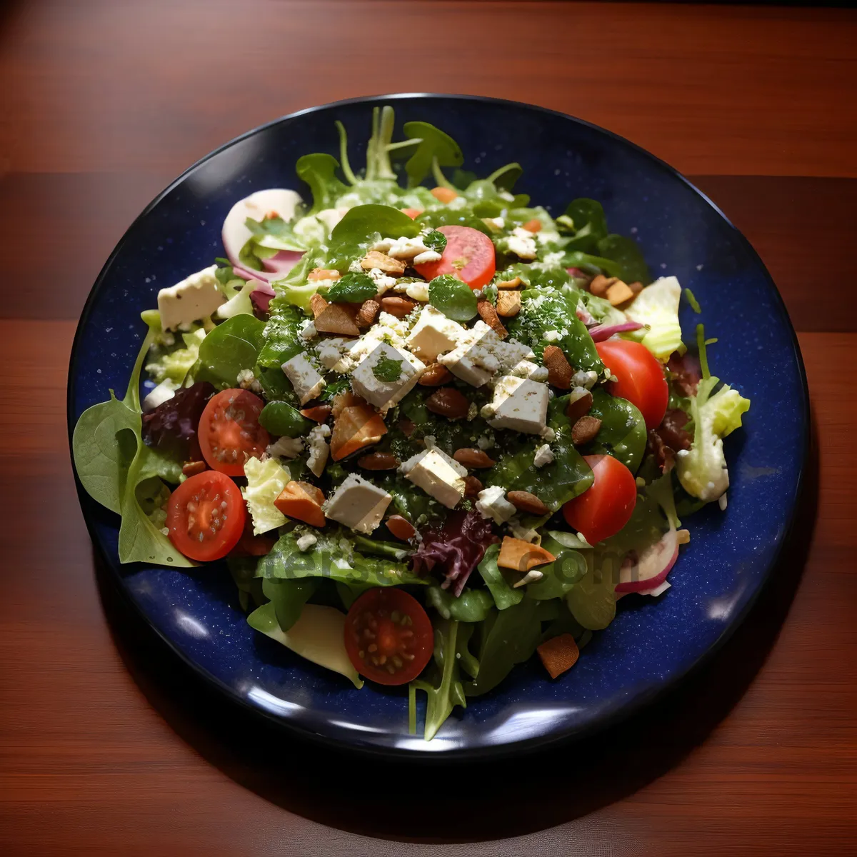 Picture of Fresh gourmet vegetable salad with grilled meat