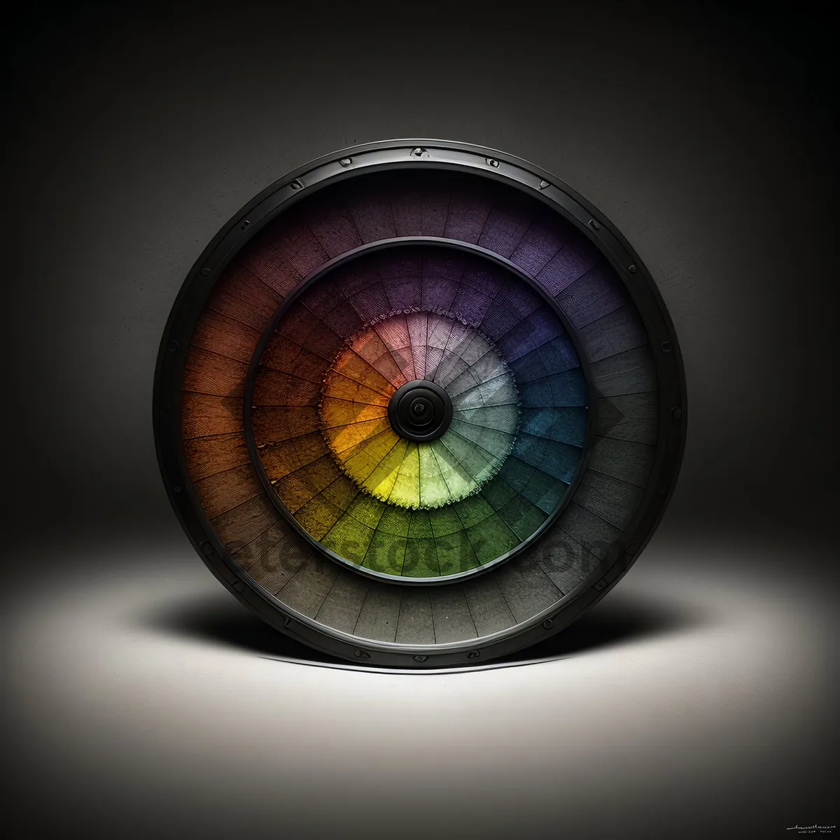 Picture of Digital Rainbow Music Disc: Colorful Hippie Design