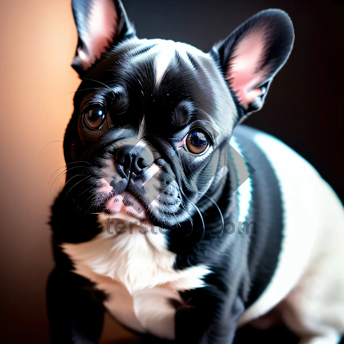 Picture of Adorable Bulldog Puppy: Cute and Wrinkled Domestic Canine Companion