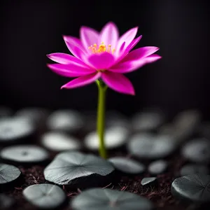 Beautiful Pink Lotus in a Garden