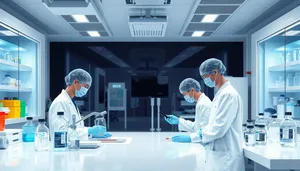 Professional medical team of surgeons in hospital operating room