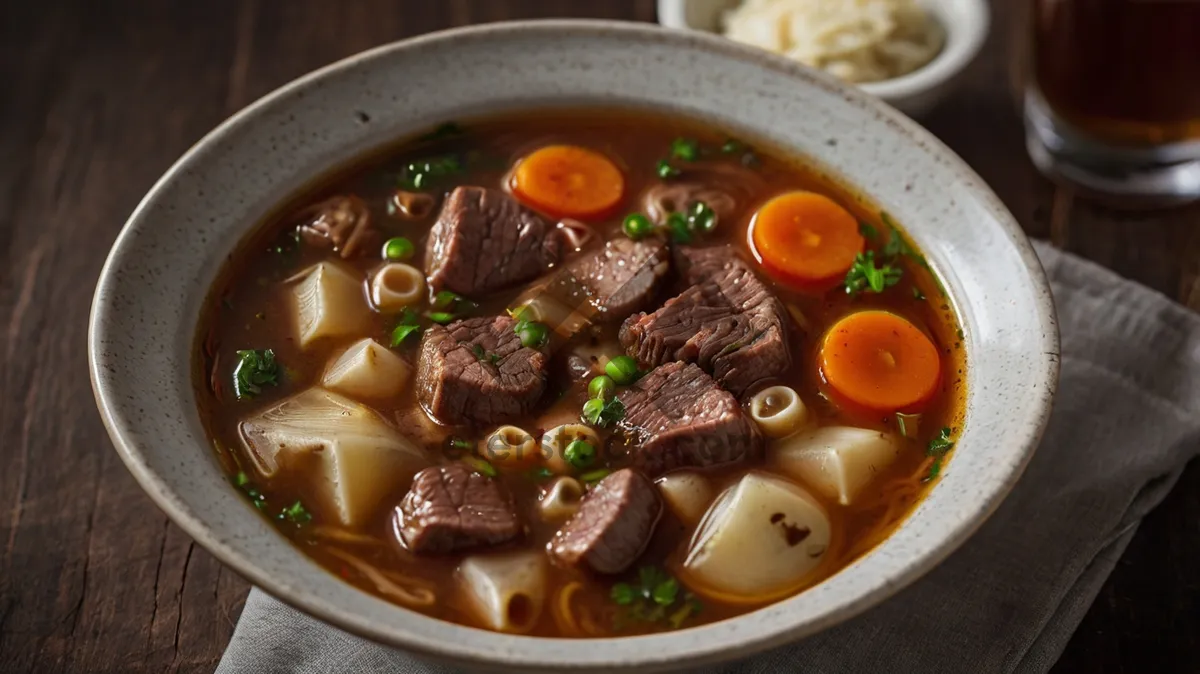 Picture of Healthy Vegetable Soup in a Bowl