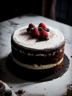 Delicious Berry Chocolate Cake with Fresh Cream