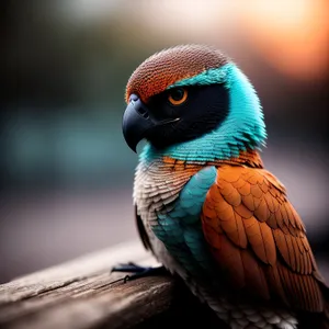 Colorful Macaw Perched on Branch