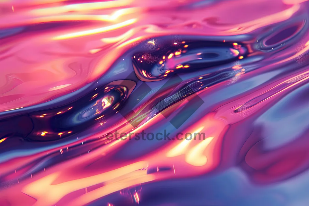 Picture of Abstract Colorful Fractal Particle Wave Texture Design