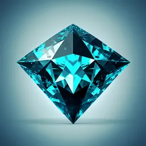Shimmering 3D Gem Icon in Glass Design