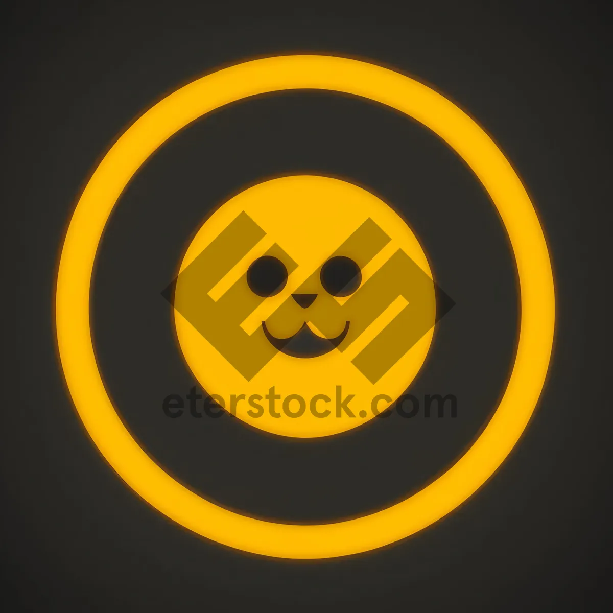 Picture of Bright Poison Hazard Button Circle Icon