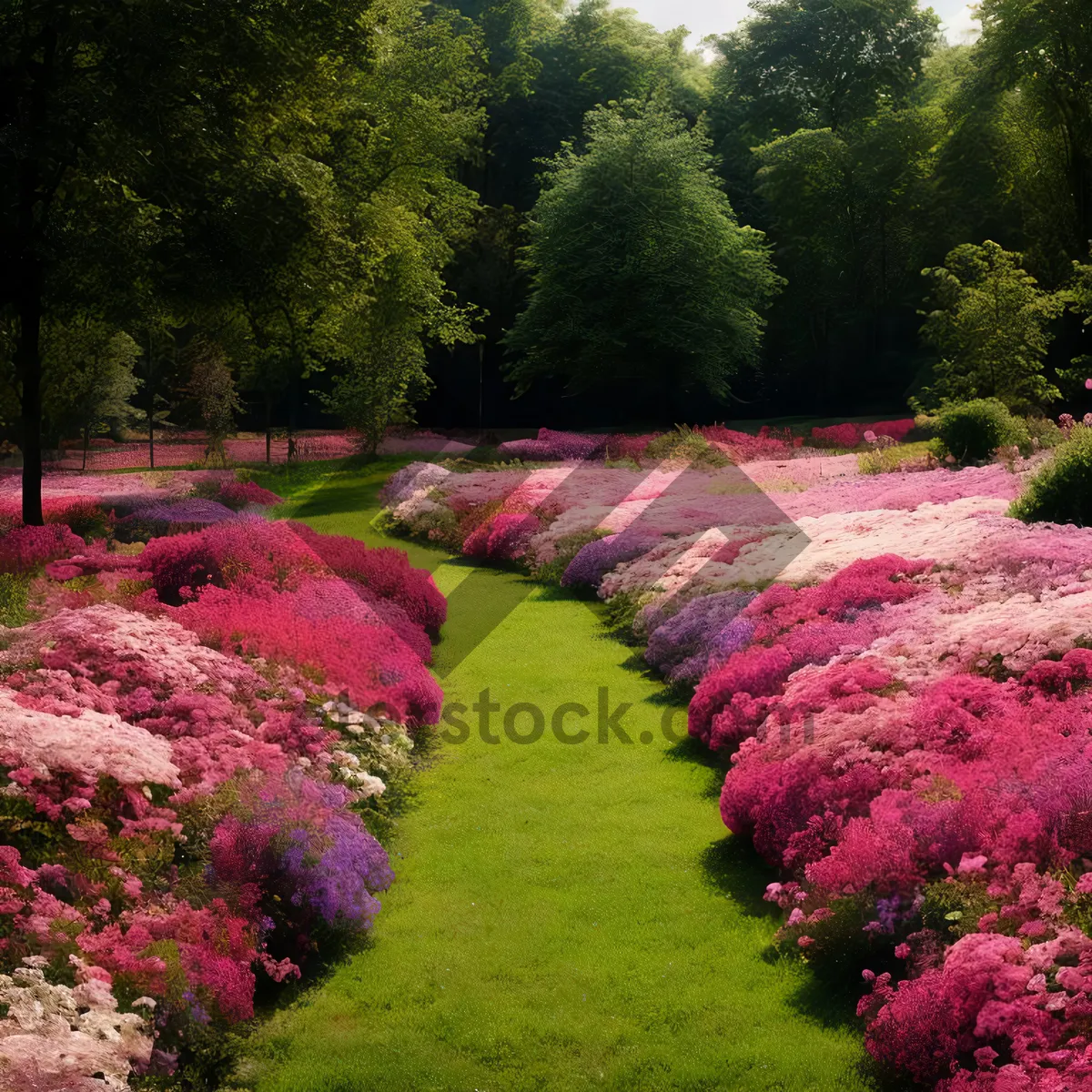 Picture of Vibrant Blooms in Lush Garden Oasis