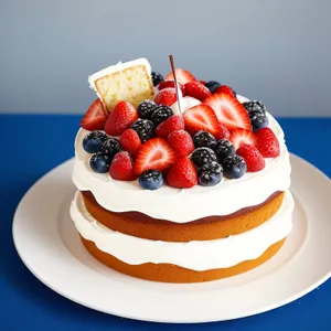 Delicious Sweet Berry Trifle Dessert on Plate