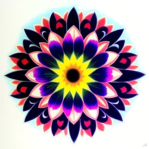 Bright Blooming Lotus Flower in Colorful Garden