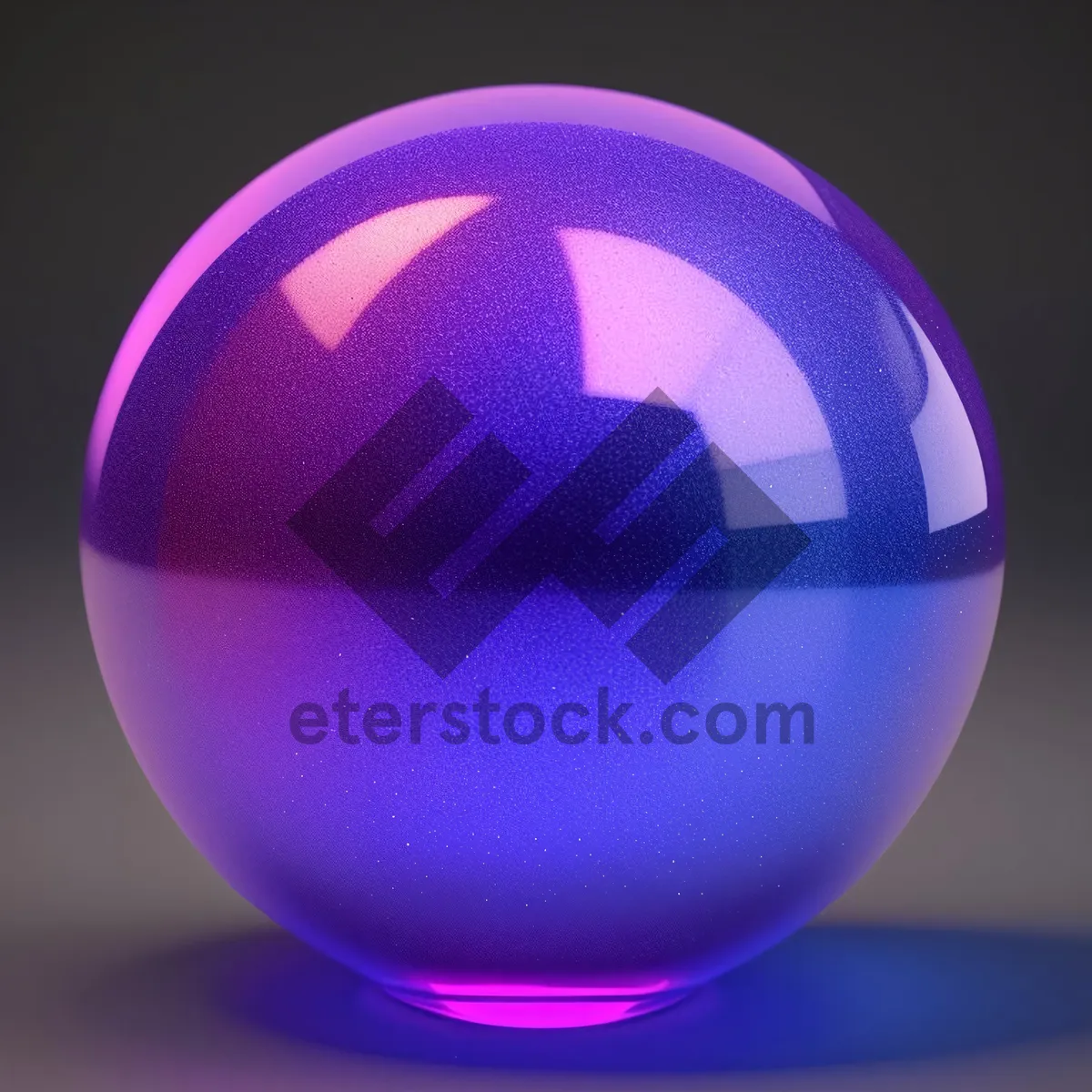 Picture of Global Glass Sphere with Earth Design and Reflective Surface