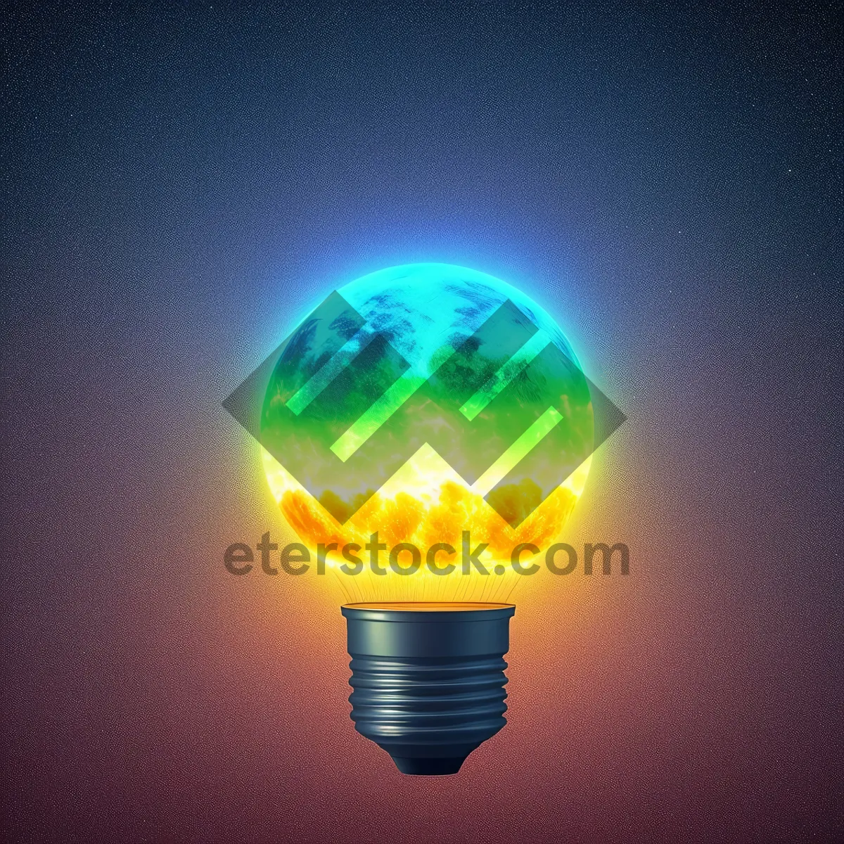 Picture of Innovative LED light bulb emitting bright illumination.