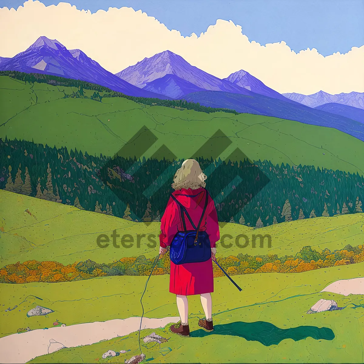 Picture of Summer Golfing in Mountain Landscape