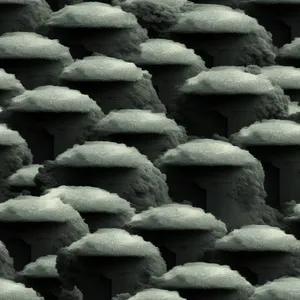 Rough-textured Stone Wall with Gray Bricks