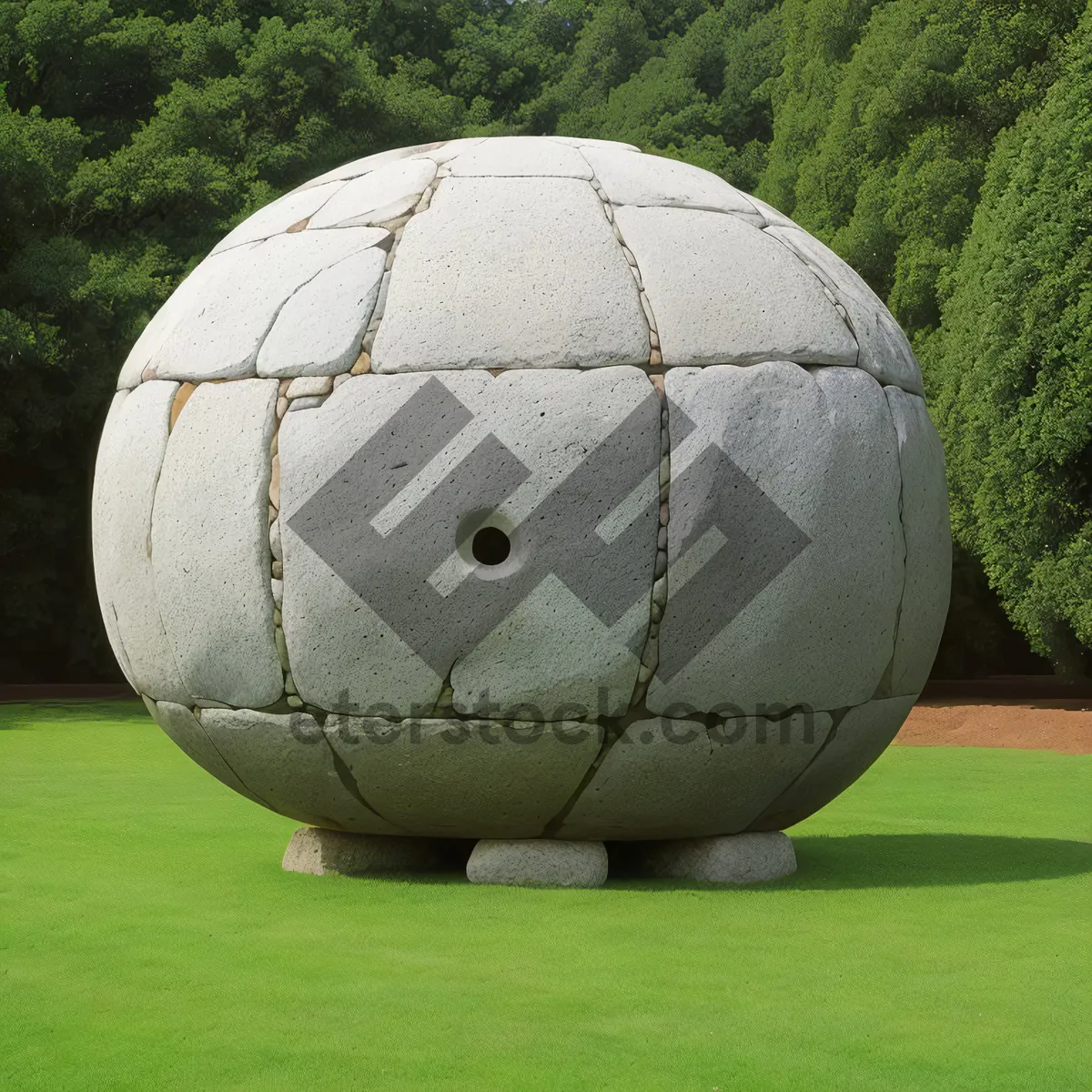 Picture of Soccer Ball on Grass Field