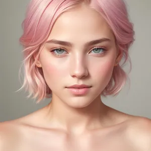 Stunning Blond Model in Glamorous Wig