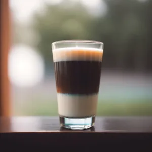 Refreshing Espresso in Glass Mug
