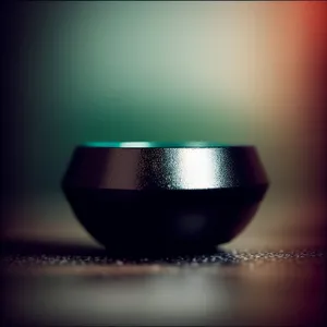 Japanese Red Wine in Elegant Black Glass Cup
