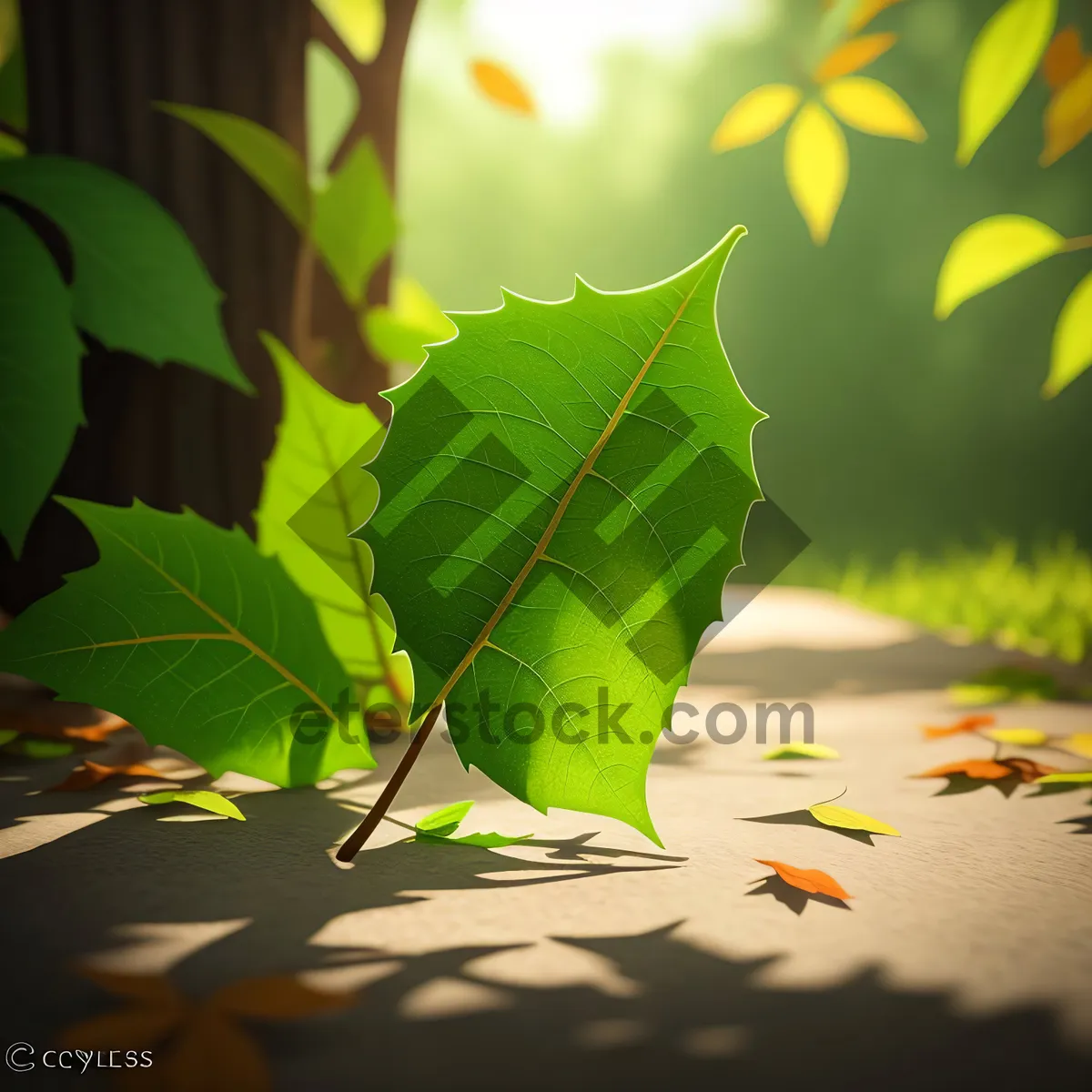 Picture of Vibrant Summer Foliage under Sunlight