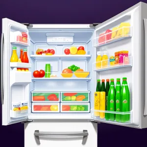 Efficient Cooling: White Home Refrigerator Appliance