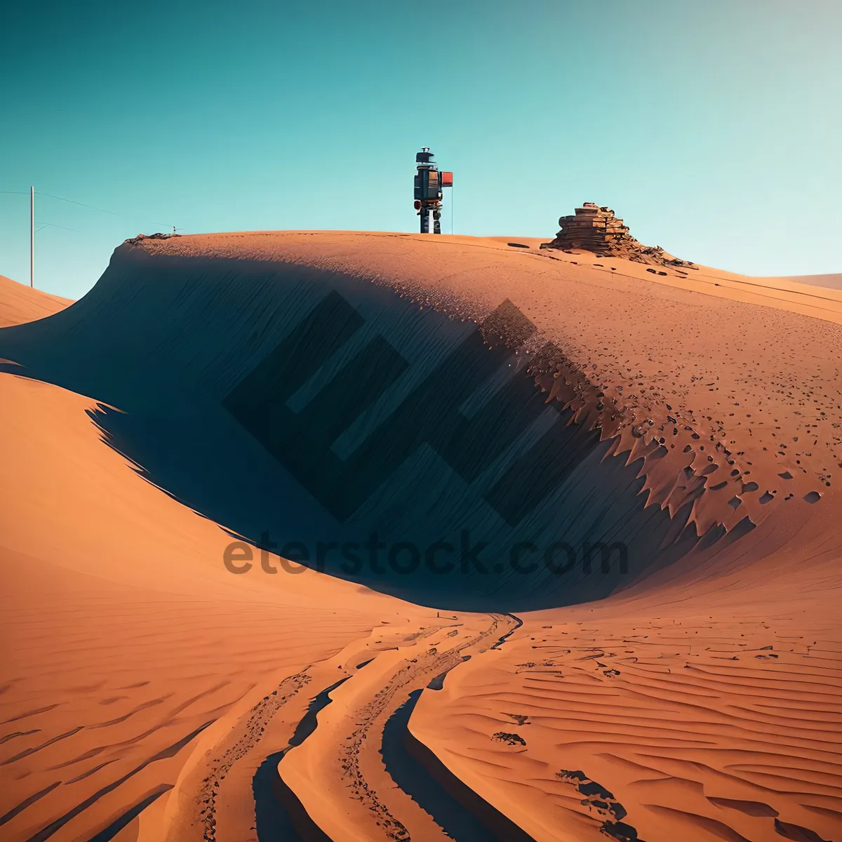 Picture of Golden Dunes: Majestic Desert Landscape in Morocco