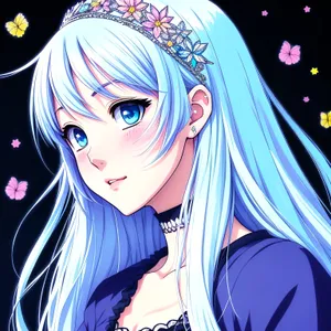 Enchanting Lunar Fashion Charm - Model with Artistic Hairstyle